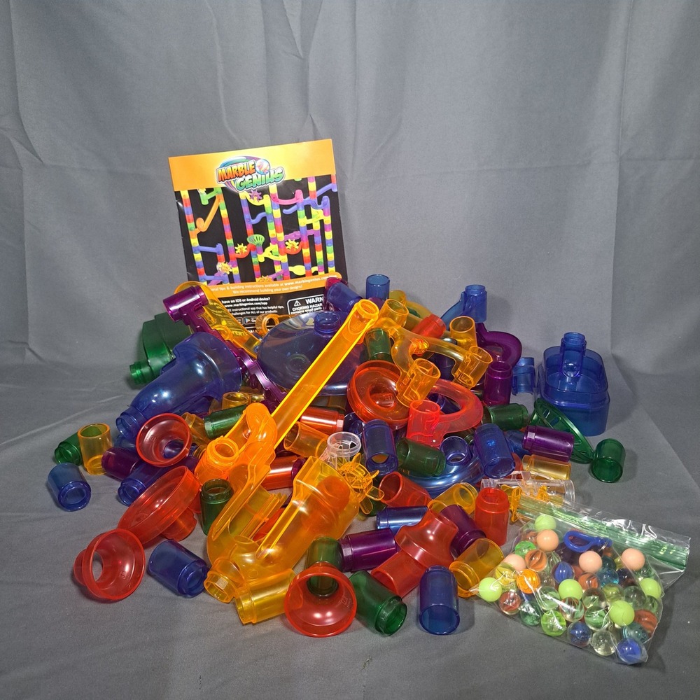 Marble Genius Marble Run Translucent Glow Building Toy STEM Fun Kids 190+ Pieces